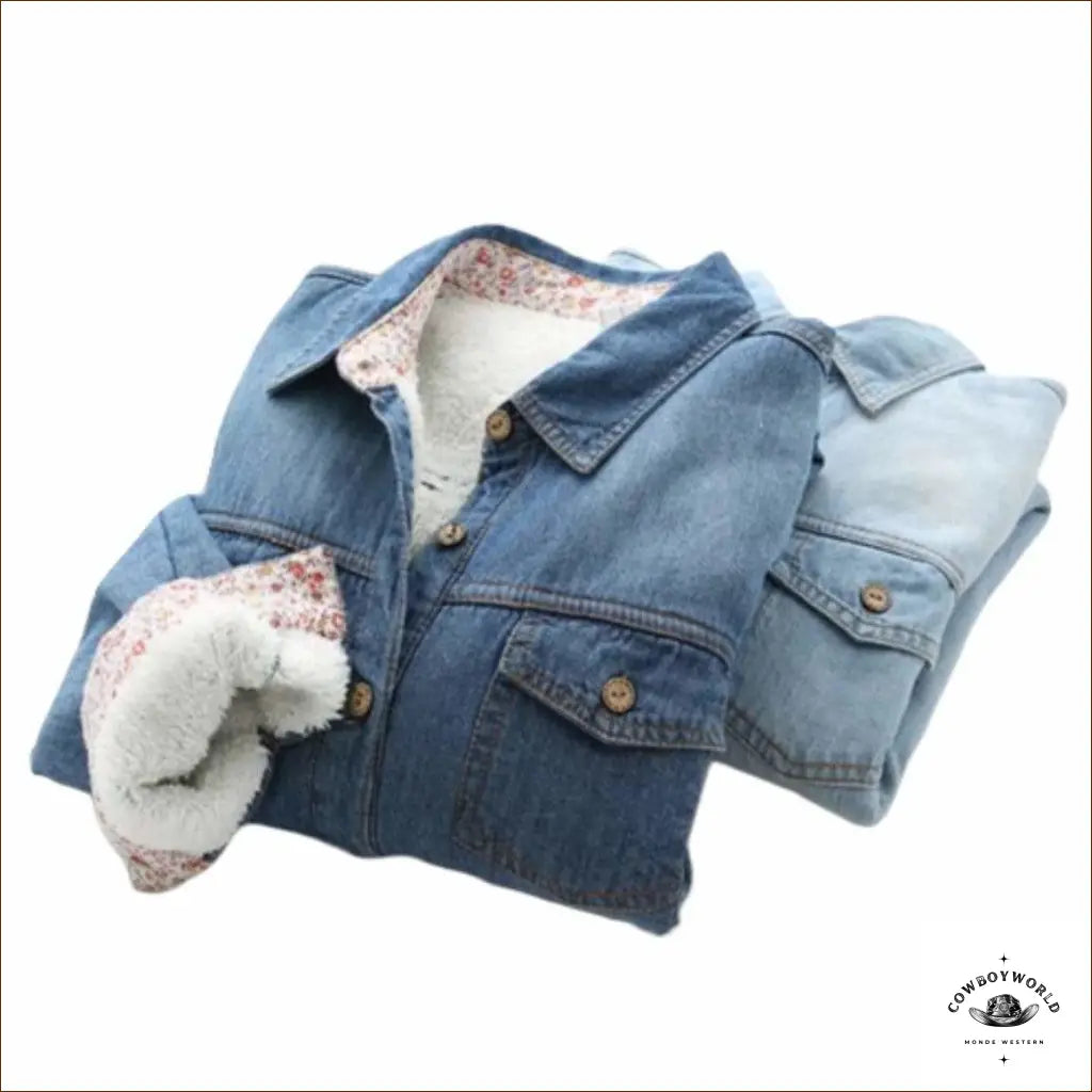 Chemise en Jean Cowboy Femme Trendy Skinny High-Waist Jeans