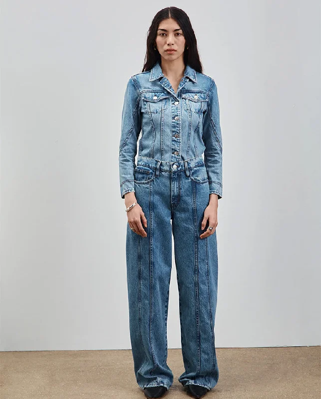 Contoured Sling jean Vintage Blue Cozy Stretch High-Waist Jeans