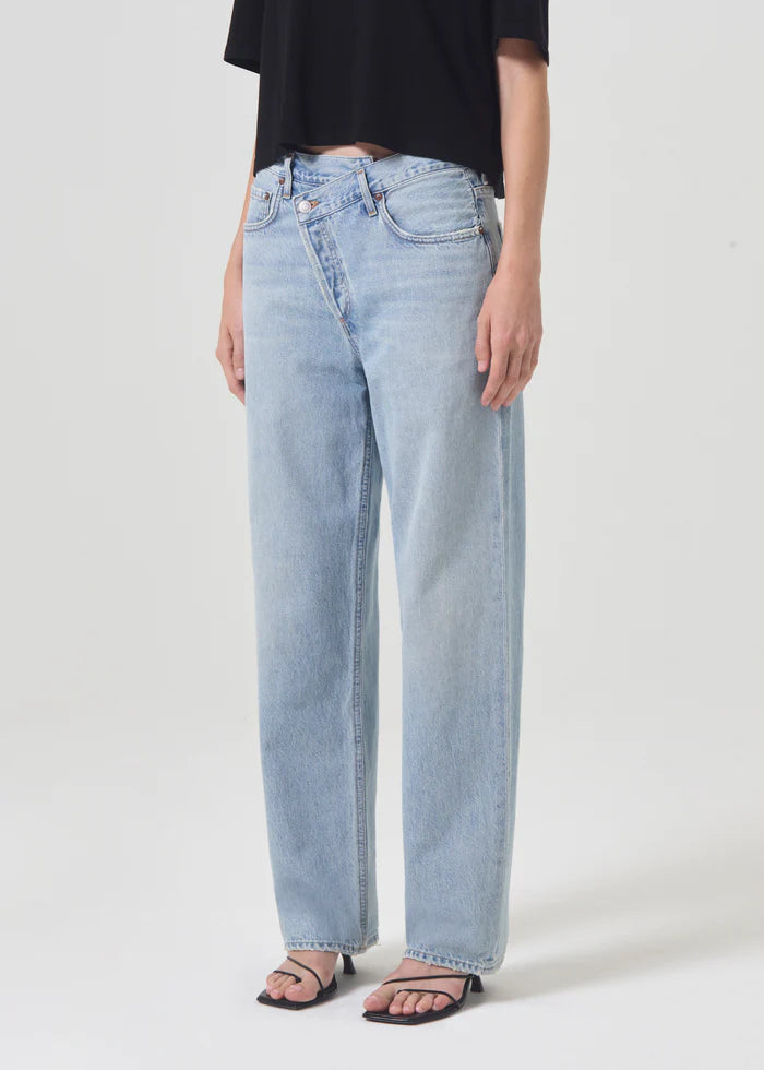 Criss Cross Jean In Wired Stylish Stone-Wash Denim Jeans