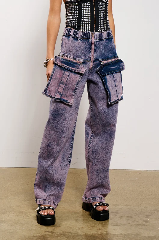 JUST WANNA ROCK CARGO JEAN Elegant Bootcut Fit Jeans