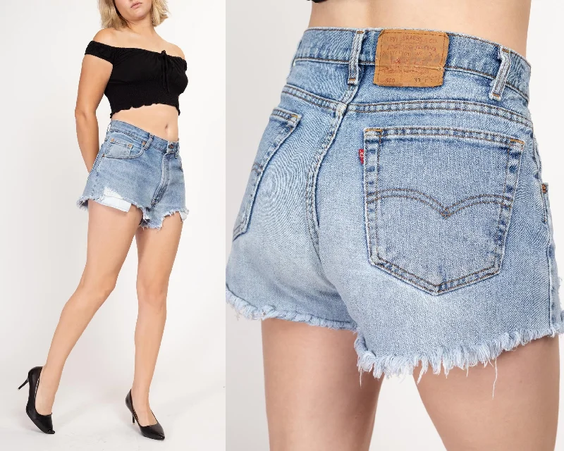 Large 80s Levis Cut Off Jean Shorts 32.5" Trendy Plus Size Jeans