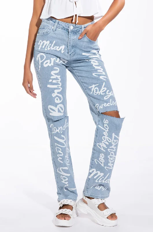 REPRESENT HIGH RISE STRAIGHT LEG JEAN Casual Wide-Legged Denim Jeans