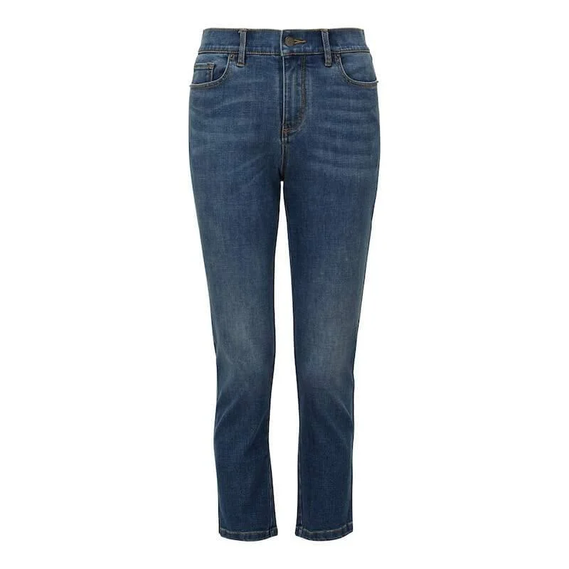 Schoffel Emma 3/4 Ladies Jean - Indigo Fashionable Raw Edge Jeans