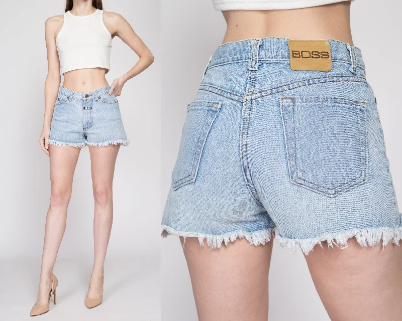 Small 90s Boss Light Wash Jean Shorts Cozy Relaxed Fit Jeans