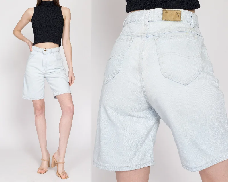 Small 90s Lee Riders Light Wash Jean Shorts 26" Trendy Button-Up High-Waist Jeans