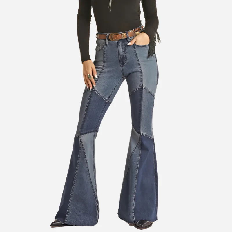 Rock and Roll Denim High Rise Bell Bottom Jean Trendy Skinny Fit Jeans
