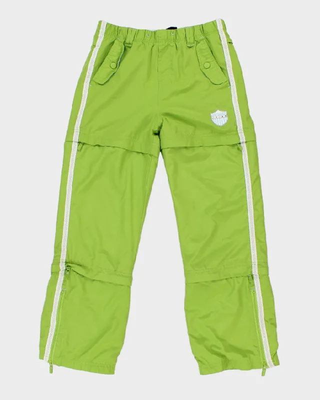 Y2K 00s Arizon Jean Company Green Track Bottoms - W30 L27 Stylish Slim Fit Denim