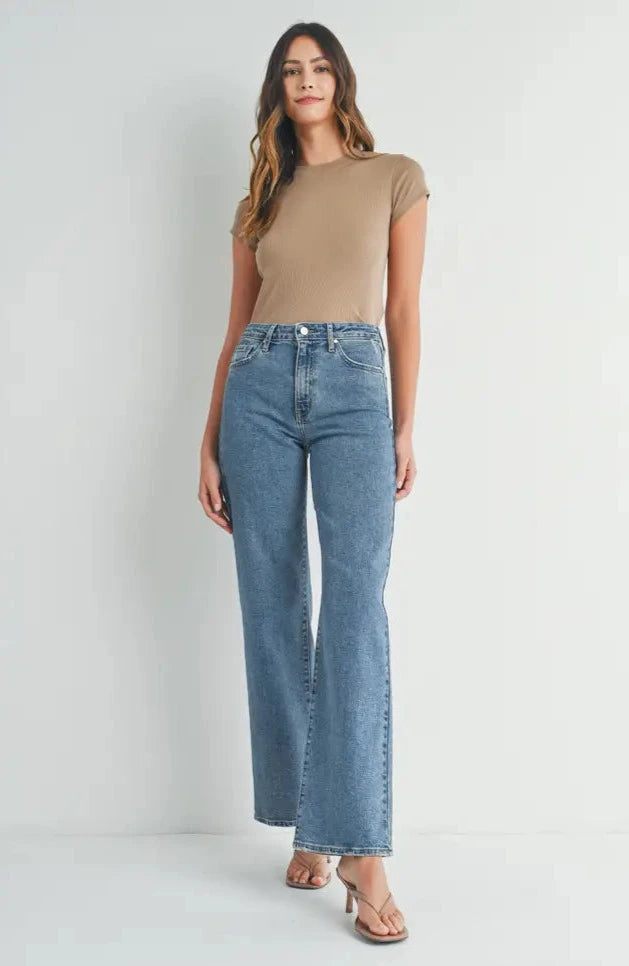 Anabelle Wide Leg Jean Trendy Classic Fit Jeans