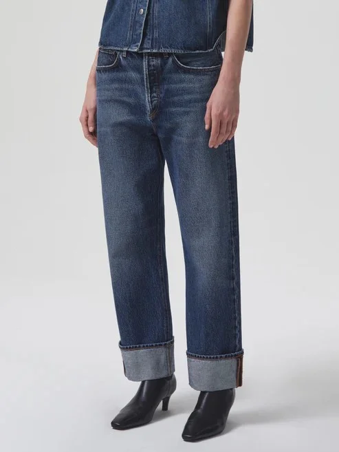 Fran Low Slung Relaxed Jean Trendy Layered Pocket Jeans