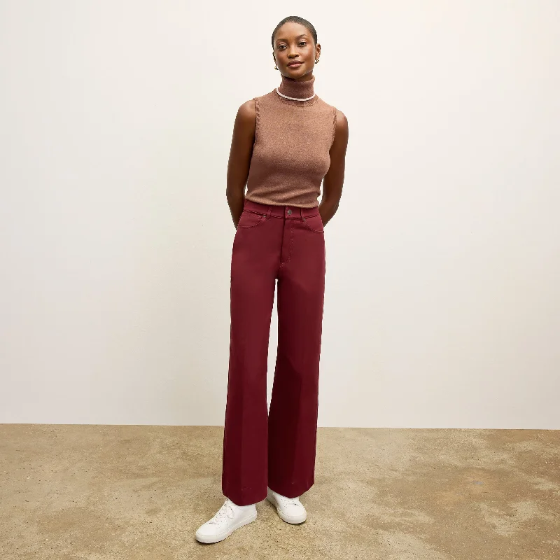 Milo Wide-Leg Jean - Eco Better Than Denim :: Berry Jam Stylish Cargo Style Jeans