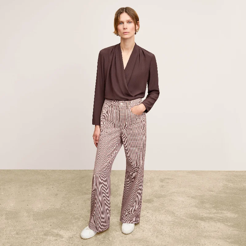 Milo Wide-Leg Jean - Stretch Twill :: Mini Check Casual Skinny Fit Jeans