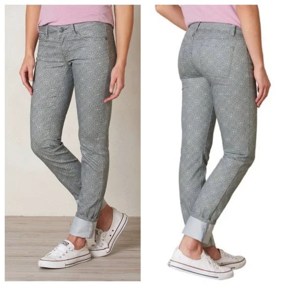 Prana Silver Kara Jean Size 6/28 With Tags Cozy Tencel Blend Denim Jeans