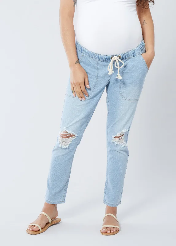 The Every Trimester Drawstring Maternity Jean Elegant Wide-Leg Jeans