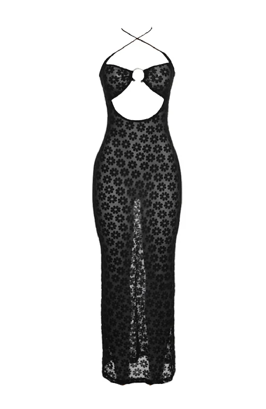 A&A Floral Nights Maxi Dress Stylish A-Line Maxi Dress