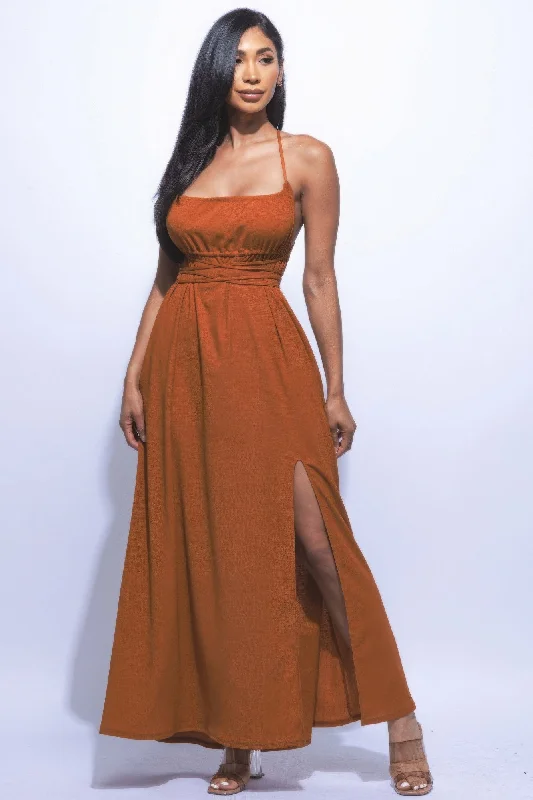 Side Slit Maxi Dress Stylish Boho Maxi Dress