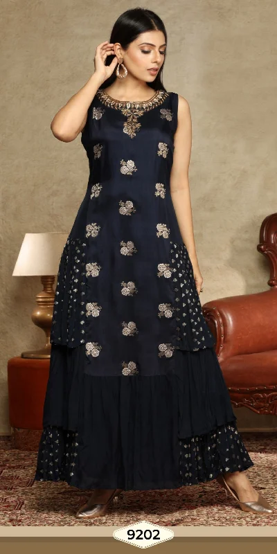 Navy Blue Long Maxi Dress Fashionable Off-Shoulder Maxi Dress
