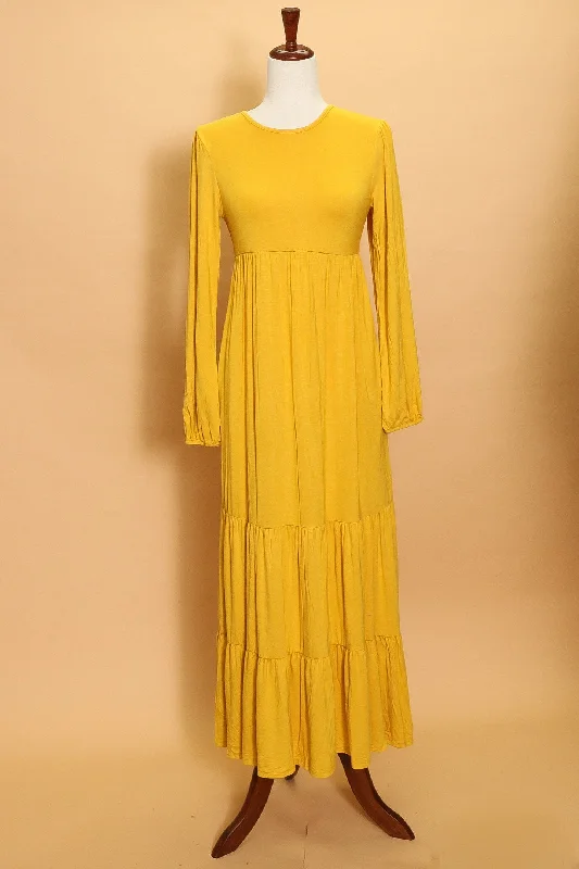 Sunflower Tiered Maxi Dress Stylish Button-Up Maxi Dress