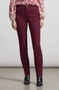 Tribal Sophia Curvey Hugging Straight Jean 7572O-2020W-2996 Red Wine Elegant High-Waisted Flared Jeans