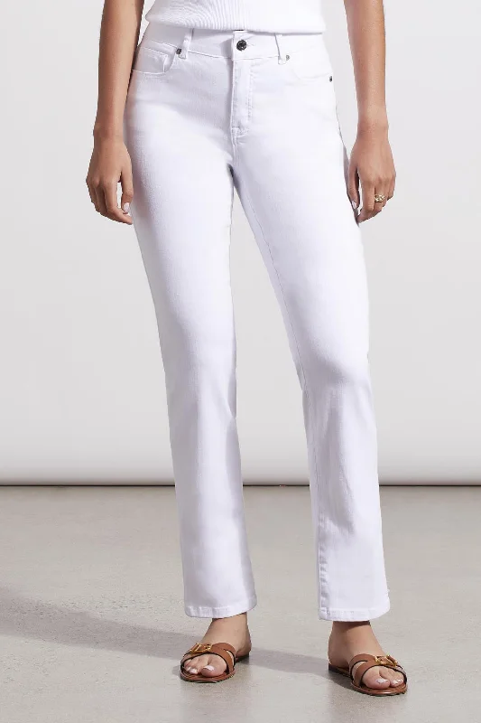 Tribal Sophia Curvy Straight Jean 7572O-5050W-0001 White Stylish Slim Fit Denim