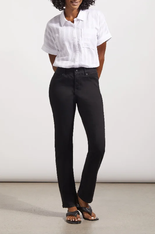 Tribal Sophia Curvy Straight Jean 7572O-5050-0002 Black Cozy Relaxed Fit Jeans