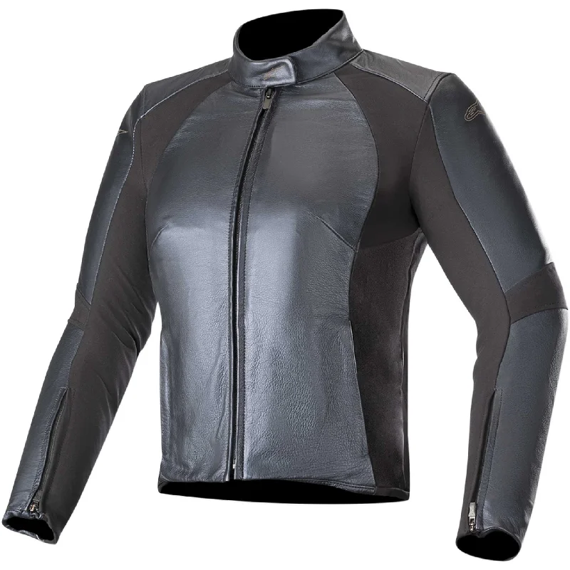 Alpinestars Stella Vika v2 Leather Jacket Notch Collar Peter Pan Collar Cowl Neck