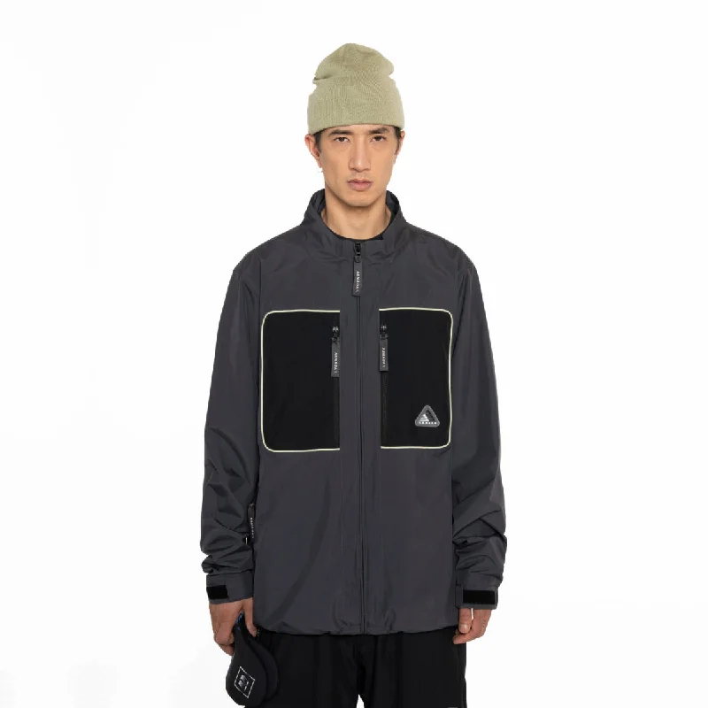 Armada (Sample) - Unisex Trec Jacket - Anthracite/Black/Lume Notch Collar Peter Pan Collar Cowl Neck