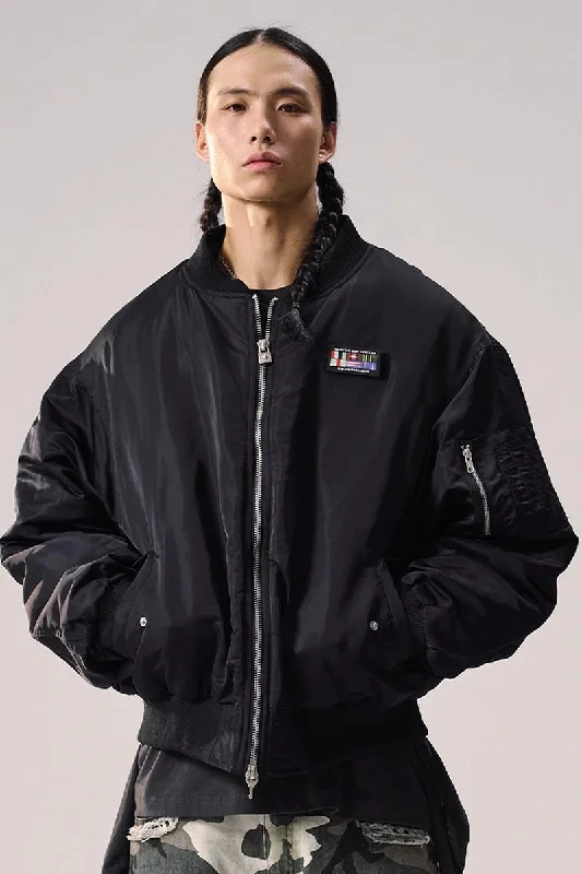 Backpack Integrated Flight Jacket Notch Collar Peter Pan Collar Cowl Neck