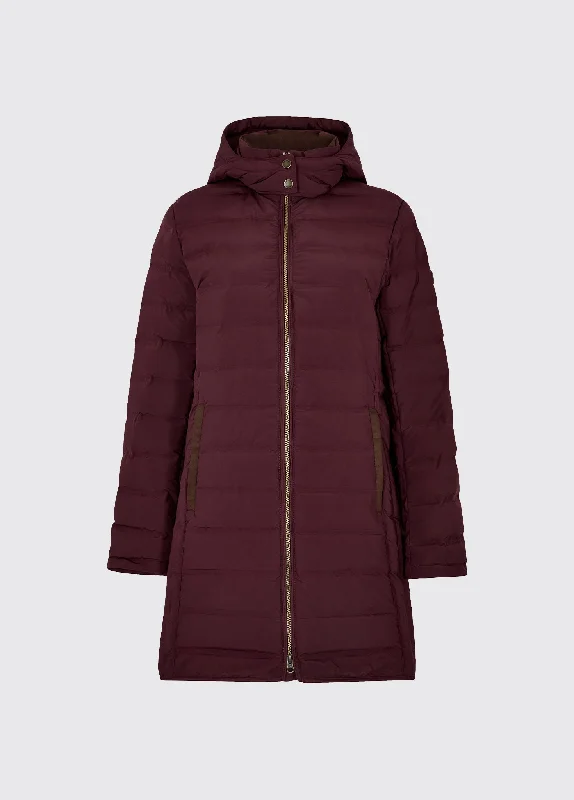 Ballybrophy Quilted Jacket - Ox Blood Fleece Fabric Down Fabric Feather Fabric