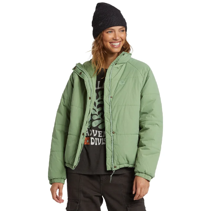 Billabong High Route Puffer Jacket Striped Jacket Polka Dot Jacket Floral Jacket