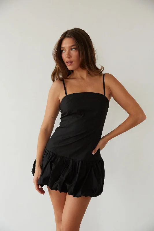 Blakely Bubble Mini Dress Comfortable Ruffle Mini Dress