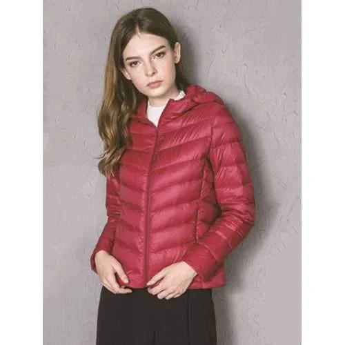 Casual Women Zipper Pure Color Long Sleeve Down Jackets Wool Jacket Cashmere Jacket Tweed Jacket