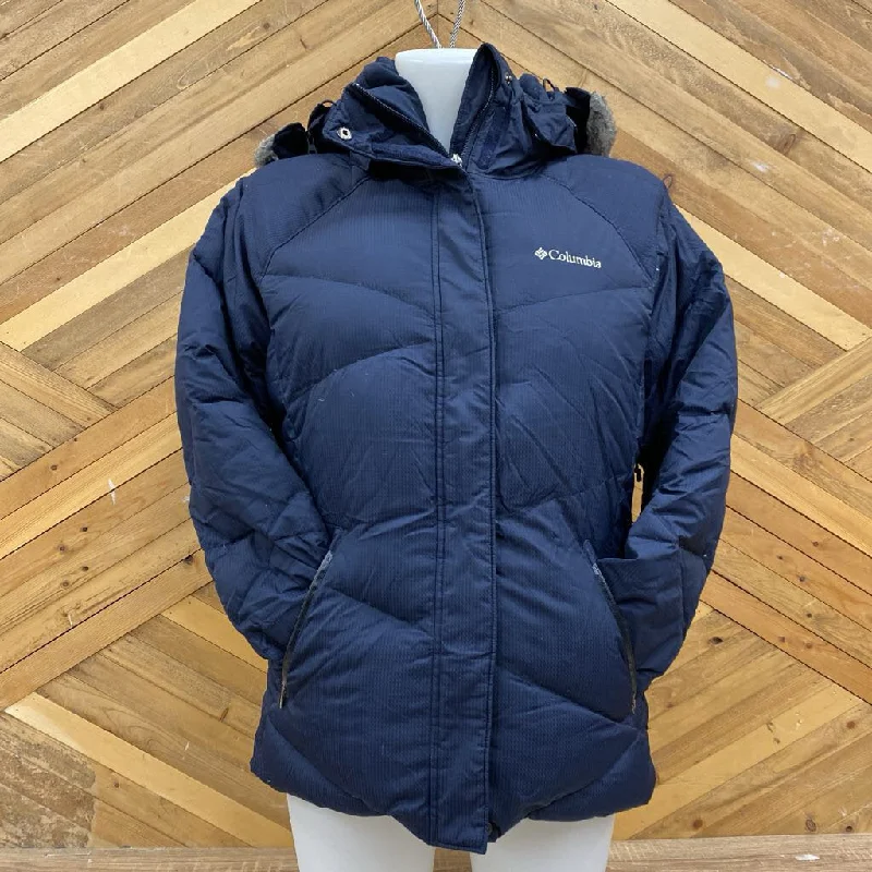 Columbia - Women's Omni-Heat Down Winter Jacket - MSRP comp $325: Navy-women-MD Wool Jacket Cashmere Jacket Tweed Jacket
