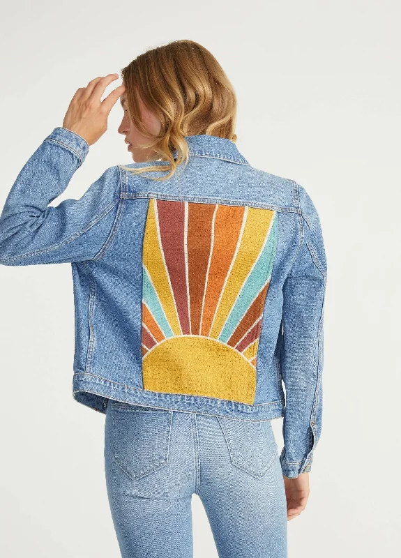 Sundaze Denim Jacket Quilted Jacket Puffer Jacket Insulated Jacket