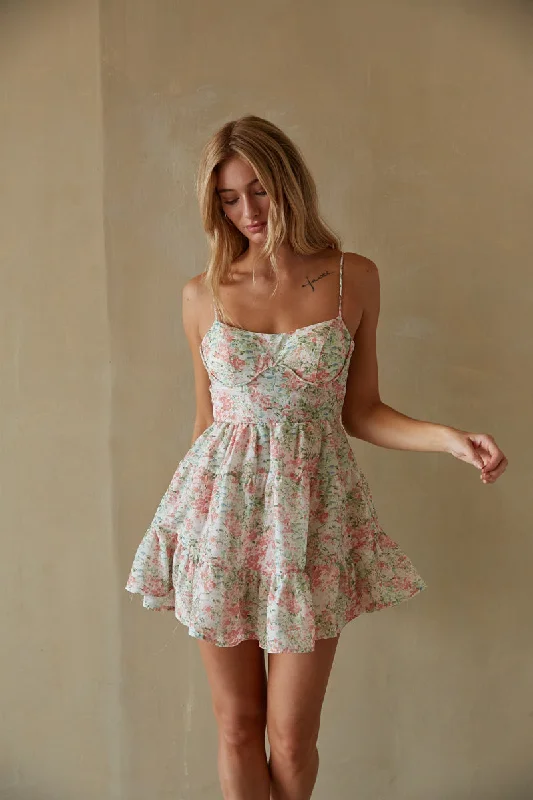 Green & Peach Floral