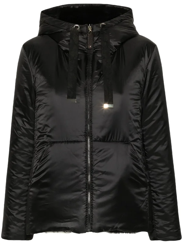 Flinn zipped hooded jacket Faux Fur Jacket Real Fur Jacket Shearling Jacket