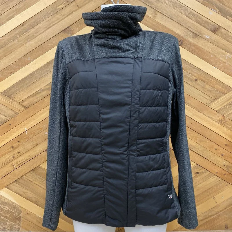 Helly Hansen - Women's Hybrid Jacket - MSRP comp $170: Black/Grey-women-MD Rayon Fabric Velvet Fabric Corduroy Fabric