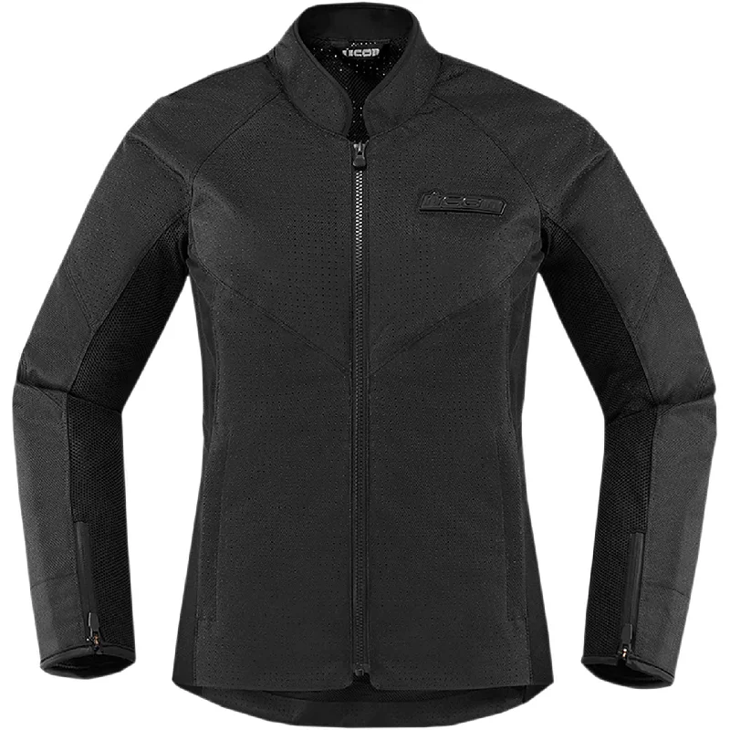 ICON Motorcycle Women's Hooligan Perf Jacket Front Pockets Side Pockets Patch Pockets