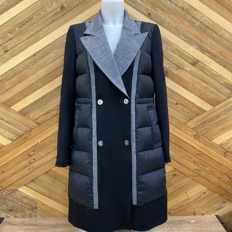 Kit&Ace - Women's Long Down Jacket - MRSP compared $290: Black/Grey -women-4 Nylon Jacket Polyester Jacket Spandex Jacket