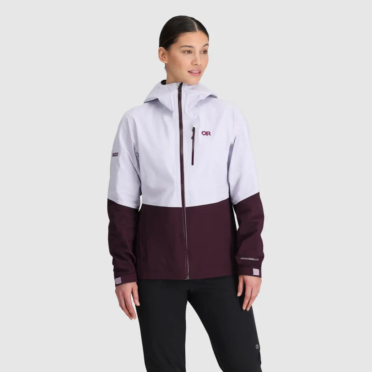 Outdoor Research Aspire 3L Womens Waterproof Jacket Zip Front Button Front Snap Front
