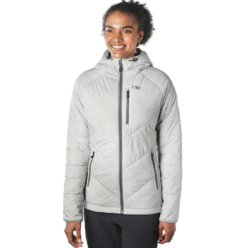 Outdoor Research Refuge Womens Insulated Hooded Jacket Rayon Fabric Velvet Fabric Corduroy Fabric
