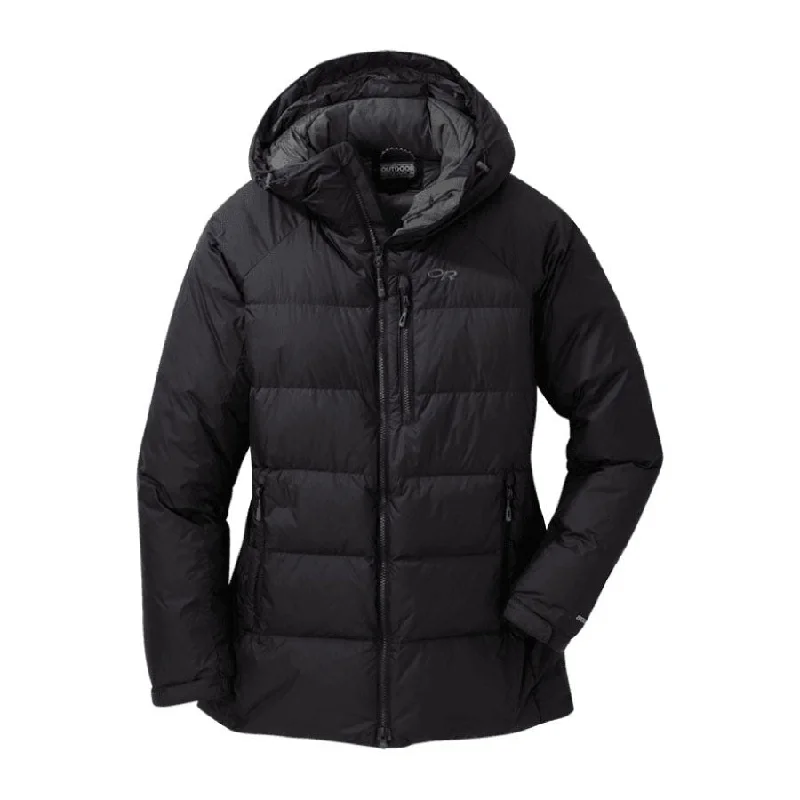 Outdoor Research Super Alpine Down Womens Jacket Welt Pockets Slit Pockets Flap Pockets