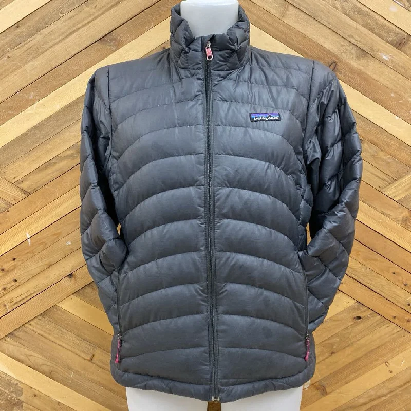 Patagonia- Down Sweater Jacket- MSRP $349: Grey-women-MD Faux Fur Jacket Real Fur Jacket Shearling Jacket