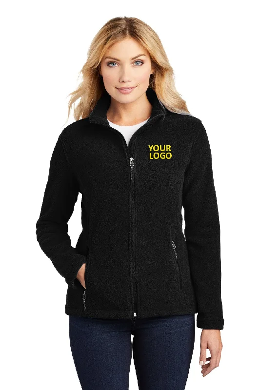 Port Authority Ladies Value Fleece Customized Jackets, Black Fleece Fabric Down Fabric Feather Fabric