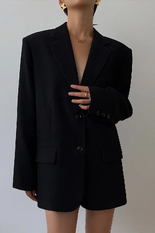Retro Elegant Suit Jacket Knit Fabric Woven Fabric Fleece Fabric