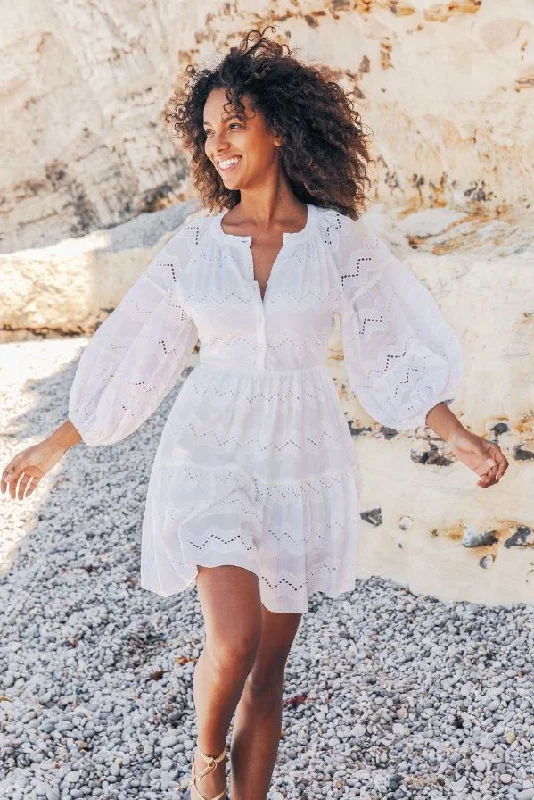 Rikrak Mini Dress White Classic Floral Mini Dress