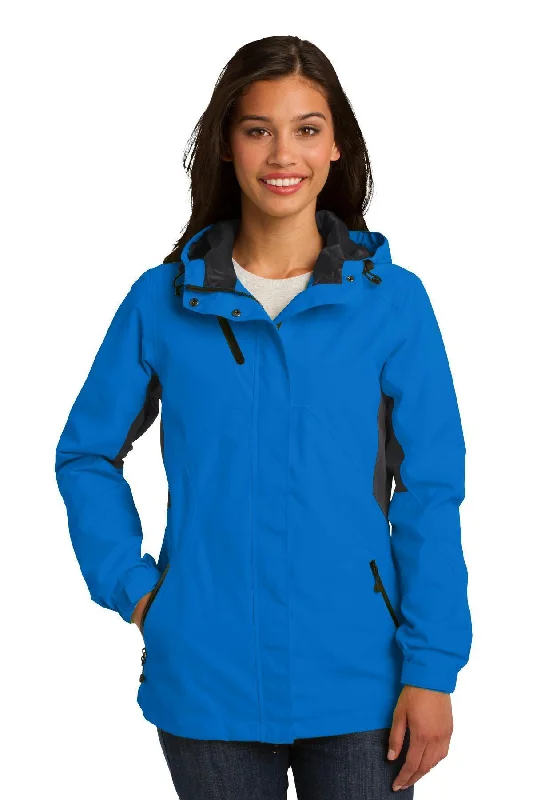 Port Authority Ladies Cascade Waterproof Jacket. L322 Front Pockets Side Pockets Patch Pockets
