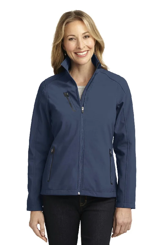 Port Authority Ladies Welded Soft Shell Jacket. L324 Zip Front Button Front Snap Front