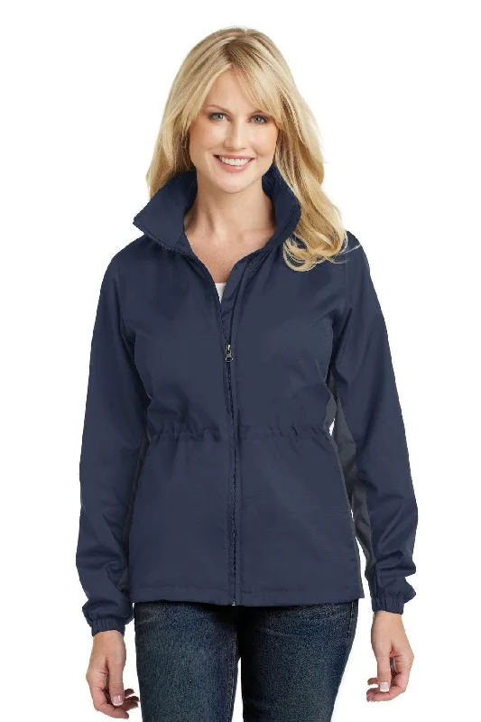 Port Authority Ladies Core Colorblock Wind Jacket. L330 Notch Collar Peter Pan Collar Cowl Neck Port Authority Ladies Core Colorblock Wind Jacket. L330 Notch Collar Peter Pan Collar Cowl Neck