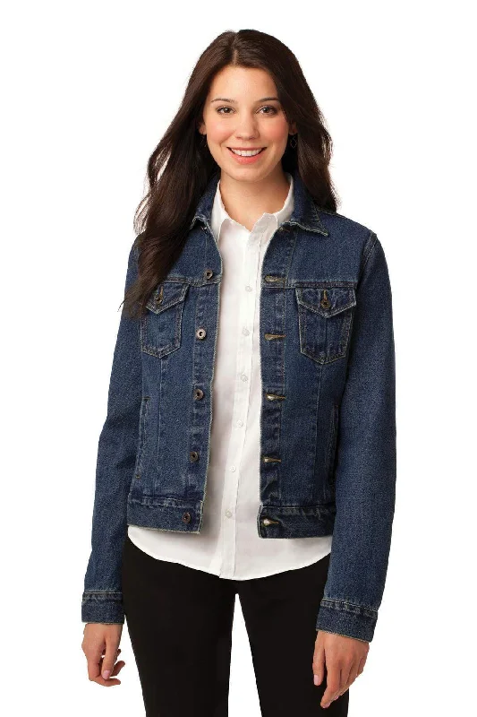 Port Authority Ladies Denim Jacket. L7620 Nylon Jacket Polyester Jacket Spandex Jacket