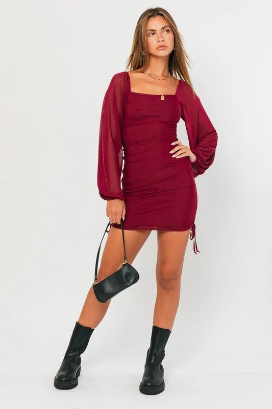 Tara Long Sleeve Mini Dress Classic Floral Print Mini Dress